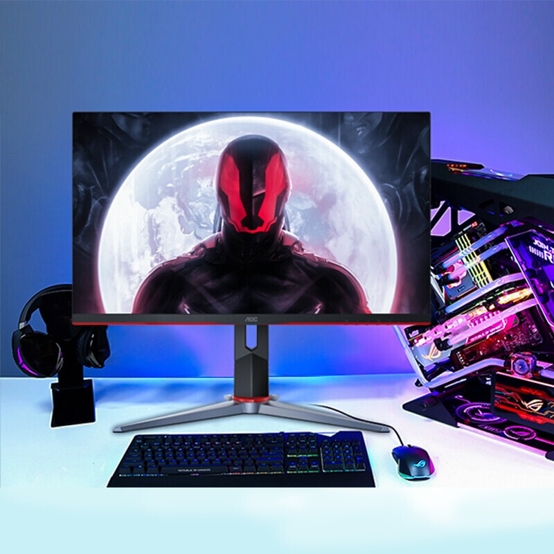 AOC 27英寸显示器2K高清144Hz 1ms HDR技术 游戏电竞显示屏 Q27G2 - 图0