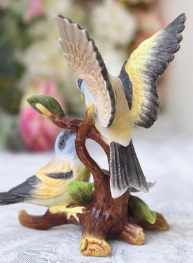 方亚陶瓷摆设中式客厅哑光釉下彩