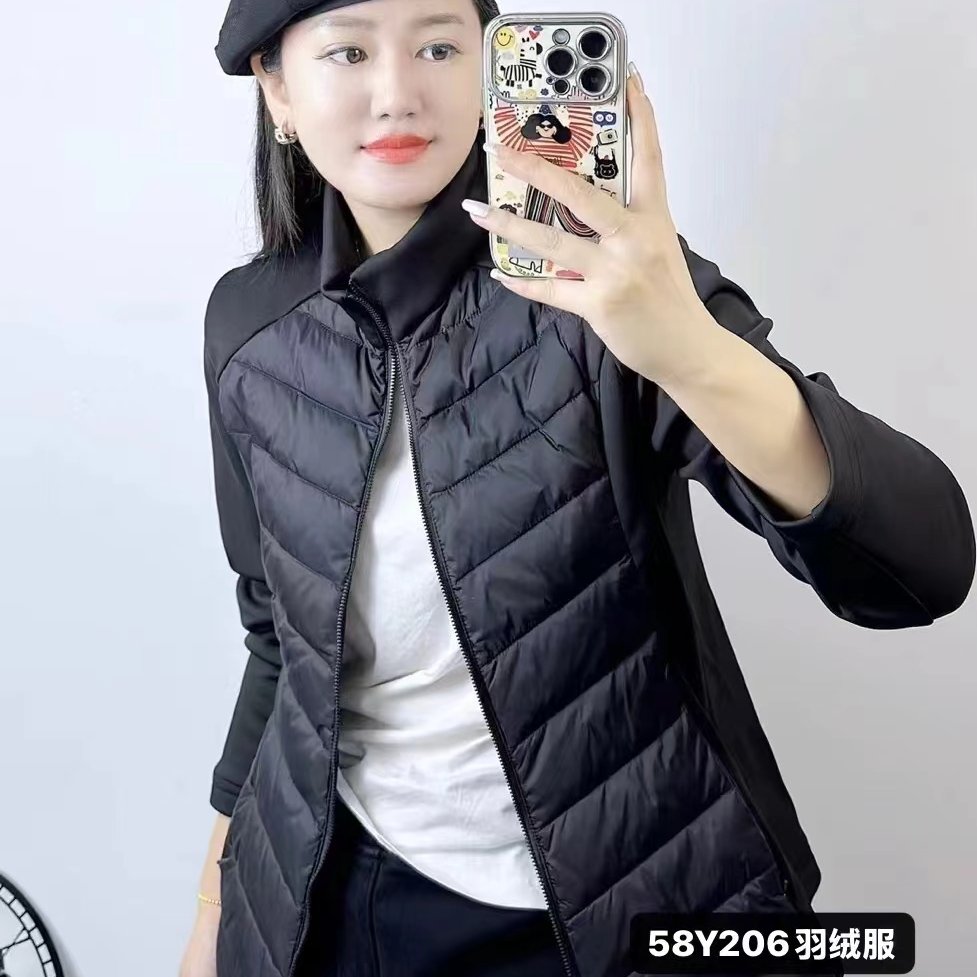 胖淼淼58Y206冬加大码轻薄羽绒服女170斤胖妹m立领收腰显瘦白鸭绒