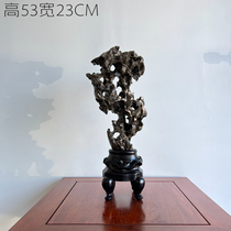 New Chinese black Taihu stone Living room swing piece Waterstone Stone Stone Shaped Ornamental Stone Office Hotel Villa