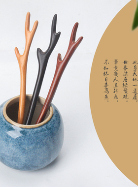 小李子簪子黑檀木简约
