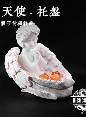 小天使树脂收纳盘 骰子 复古摆件 蜡烛台 展示台架