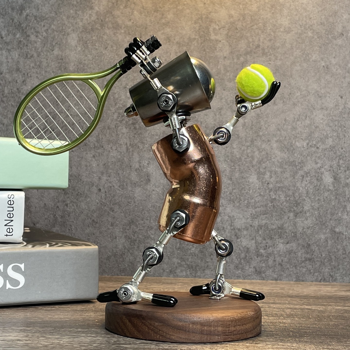 网球大师 车载赛博运动手办桌面摆件机械组合 机器人玩偶创意礼物,淘宝优惠券,粉丝福利购,淘宝优惠卷