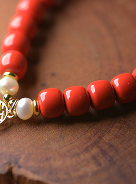 湘西水飞原矿朱砂老型女款手串红砂朱砂高含量天然辰砂可出证书