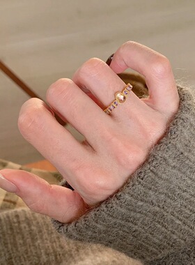 新中式精致珐琅紫气东来葫芦戒指女小众设计时尚复古国风戒子指环