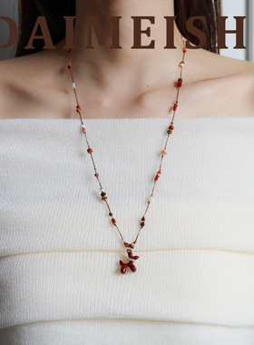 原创精致滴油小狗天然石淡水珍珠耳环轻奢高级感耳饰女设计感小众