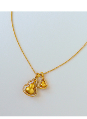 复古轻奢可旋转葫芦项链女秋冬时尚精致高级感气质锁骨链轻奢通勤