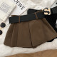 Letter belt high waist slim skirt