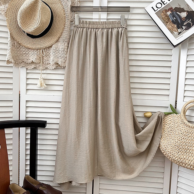 Belted high-waisted slimming midi skirt