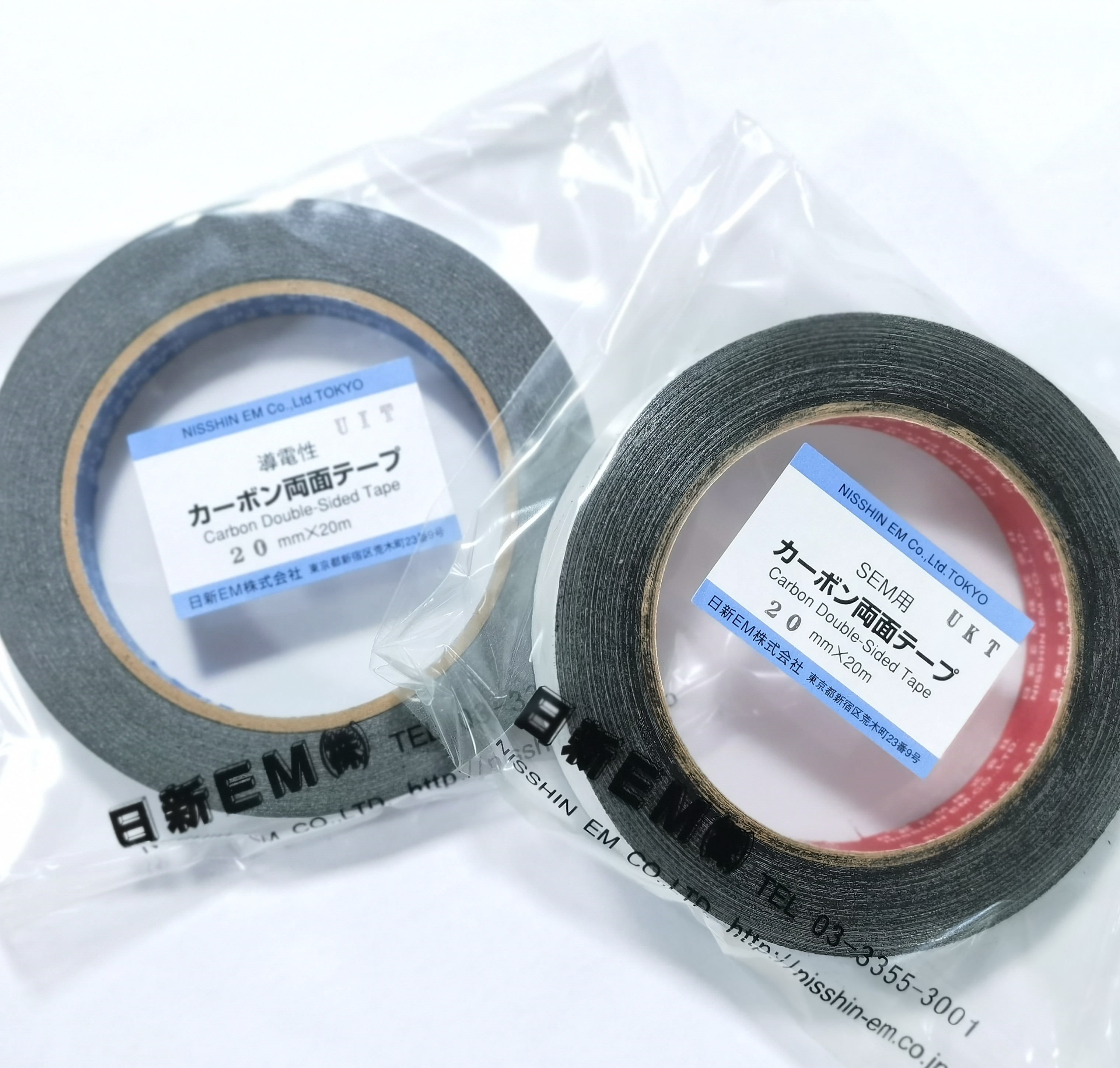 日本原装导电胶带 日新NEM双面碳导电胶带 SEM碳导电5mm 8mm 12mm - 图2