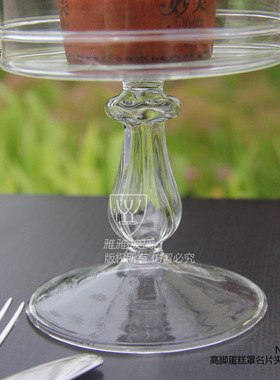 蛋糕玻璃罩展示盒防风圆形底座