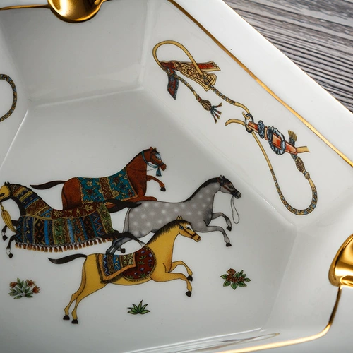 Высококлассная креативная керамическая окрашенная пепельница, курительные принадлежности, европейский стиль