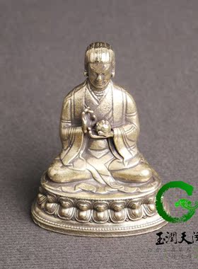 玉润天泽纯黄铜藏式佛客厅小摆件