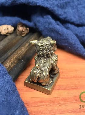 玉润天泽铜摆件复古客厅动物印章