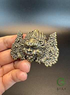 尼泊尔藏式手工利马铜神兽兹巴札项链挂件吊坠工艺随身托甲兹巴札