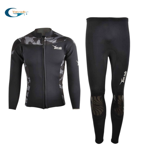 Камуфляжный раздельный модный удерживающий тепло лонгслив подходит для мужчин и женщин с молнией, одежда для защиты от солнца, 2mm