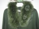 Rose Legend ລະດູຫນາວ fox fur collar ມາດຕະຖານ cardigan cashmere