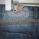 Pink Mary Spring and Autumn Gold Trimmed Jeans ກາງເກງກາງເກງ