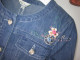 ພາກຮຽນ spring ແລະ summer slim fit embroidered jacket denim tops ຂອງແມ່ຍິງ