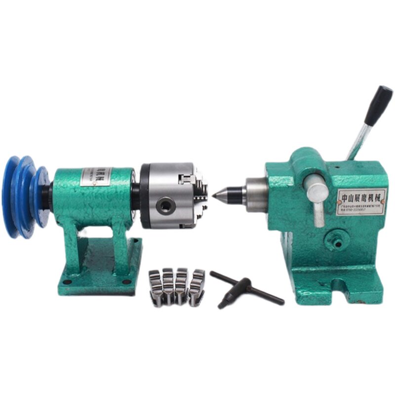 DIY自制木工车床主轴法兰三爪四爪200卡盘佛珠机尾座总成套装通孔,淘宝优惠券,粉丝福利购,淘宝优惠卷