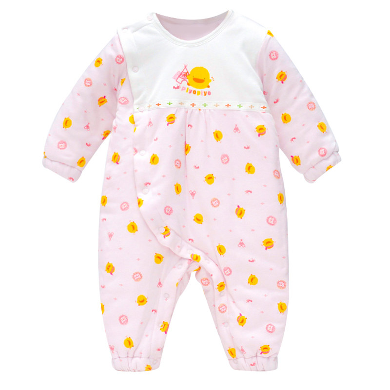 清仓黄色小鸭婴儿连体衣纯棉a类秋冬保暖夹棉爬服宝宝加厚哈衣,淘宝优惠券,粉丝福利购,淘宝优惠卷