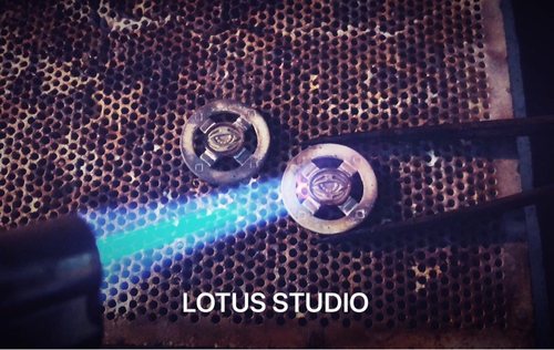 蓮說製物LotusStudio无相之眼十字轮×闪电银链复古做旧银链-图0