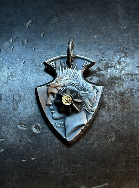 莲说制物 1922百年古董银币手工改制 箭头吊坠