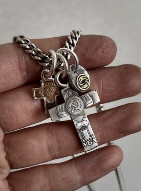 cccp苏联硬币改十字架吊坠