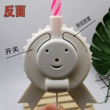 [塔形发光音乐蜡烛字牌配螺纹烛唱生日快乐歌蛋糕胸针真人发声儿童]