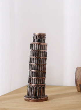 意大利比萨斜塔建筑模型摆件世界地标金属铁艺工艺品玄关酒柜客厅