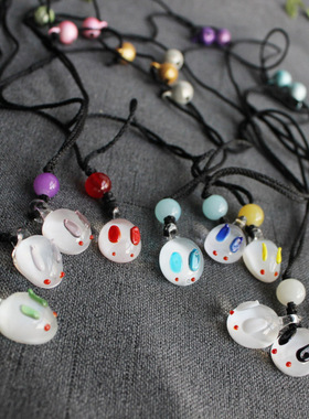 魔道衍生祖师蓝氏琉璃铃铛项链