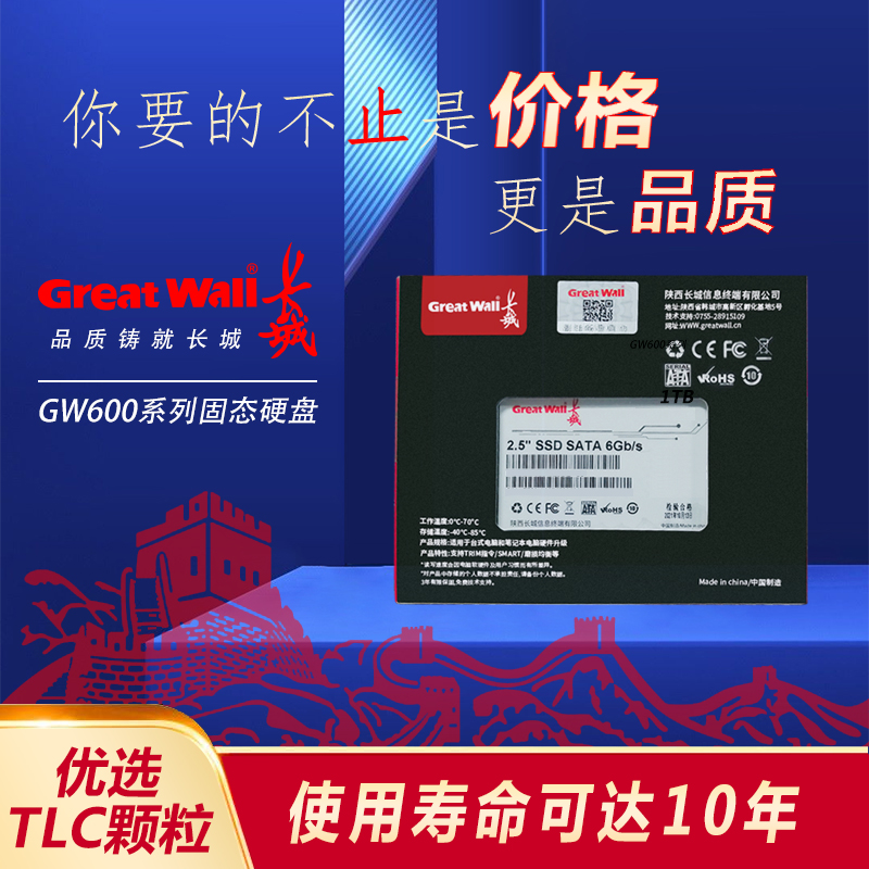 长城正品固态硬盘1TB 2TB台式机笔记高速SSD512G全新固态硬盘批发 - 图0