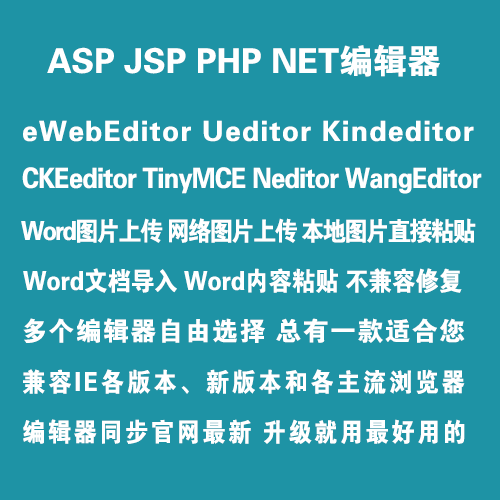 asp编辑器升级eWebEditor Neditor Ueditor CKEditor Kindeditor