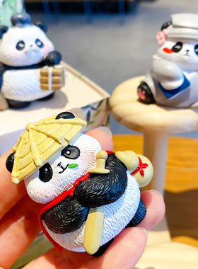 原创熊猫江湖系列摆件