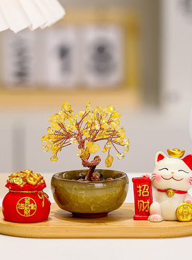 招财猫摆件高级感小众乔迁礼物