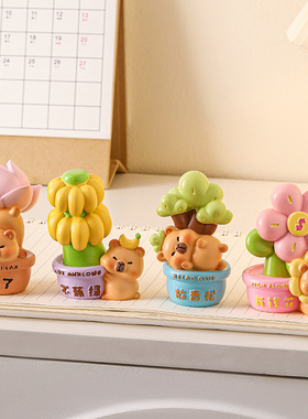 卡通可爱豚豚没烦恼摆件