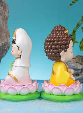 桌面好运佛系小神仙摆件