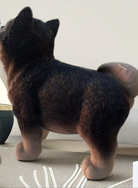 可爱哈士奇仿真小狗家居摆件