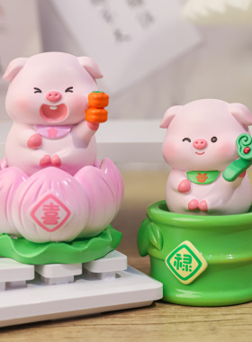 十二生肖可爱卡通猪摆件