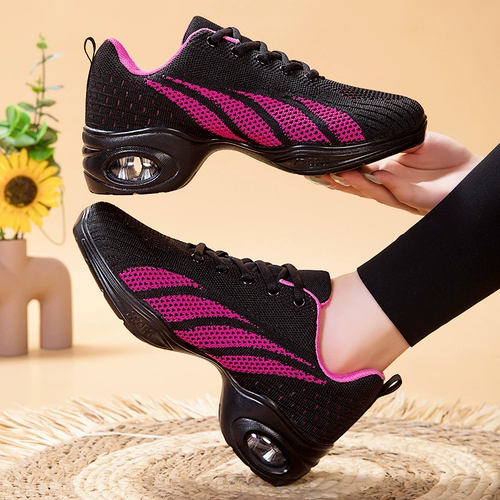 Туфли для матери, демисезонная танцующая красная обувь, для среднего возраста, мягкая подошва