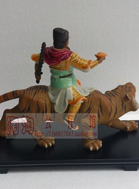 客厅摆件财神赵公明骑老虎