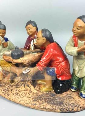 客厅酒柜人物摆件童趣出千