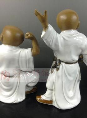 厅中式人物摆件白釉少林小子
