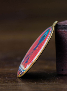 随身铜箔小唐卡吊坠彩印清晰