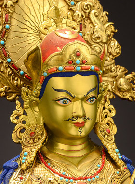 阿拉基莲花生大士铜像摆件