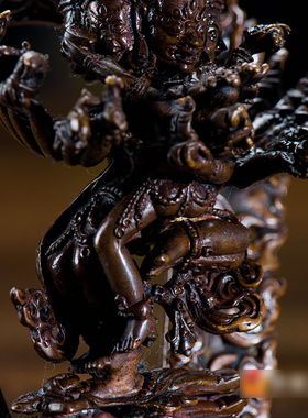 尼泊尔手工铜像摆件古铜