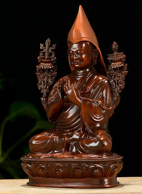 古铜铜摆件民族风宗喀巴