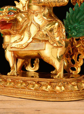 铜鎏金家居铜像摆件10寸