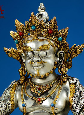 白铜精工铜雕黄财神铜摆件