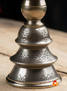 铜制雕花灯座摆件家用室内